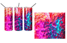 Load image into Gallery viewer, Color Swirl skinny tumbler & skinny can or bottle koozie 20oz stainless steel