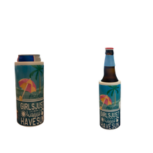 Load image into Gallery viewer, Girls just wanna have sun 12 oz Skinny Can Koozie or 20oz skinny tumbler