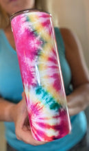 Load image into Gallery viewer, Pink Tie Dye burst Tumbler or koozie