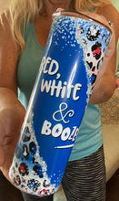 Load image into Gallery viewer, Red White & Boozed 20 oz Skinny Stainless Steel Tumbler