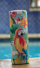 Load image into Gallery viewer, Tropical Bird with Pineapple & pomegranite 20 oz skinny tumbler or koozie