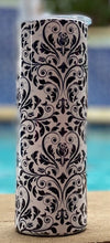 Load image into Gallery viewer, Warning the girls are drinking again with black and white leopard and scrolls