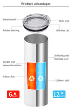 Load image into Gallery viewer, Im Raising a Wildflower 20 oz skinny tumbler/koozie or sippy cup
